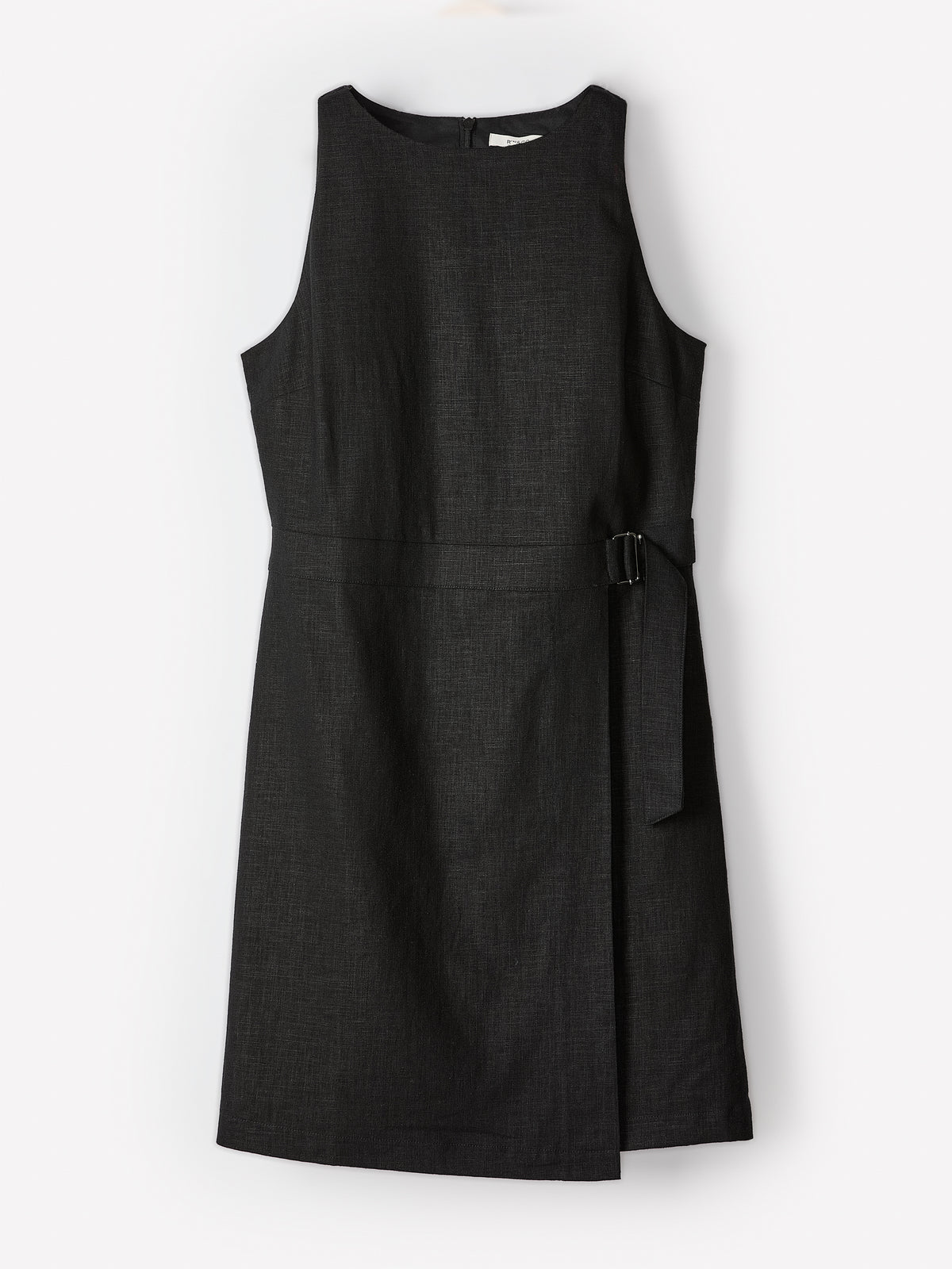 Women’s Sleeveless Boat-Neck Linen-Blend Midi Dress – RW&CO