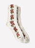 Crew Socks Cotton Blend Textured Floral