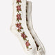 Crew Socks Cotton Blend Textured Floral
