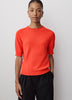 Knit Cotton Blend Funnel Neck Sweater