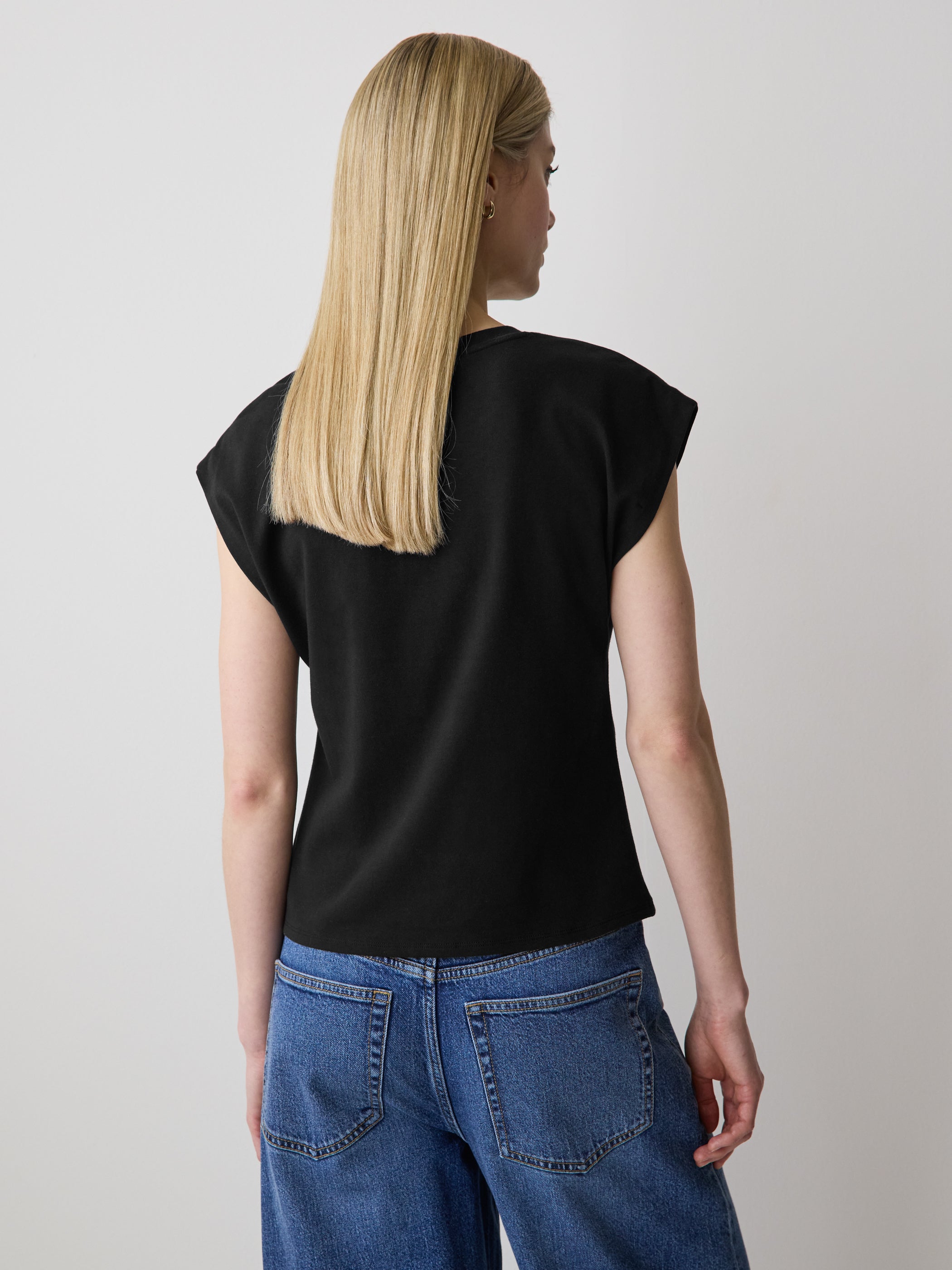 Knit Blouse Organic Cotton Extended Sleeve