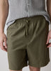 Linen-Blend Shorts with Elastic Waistband