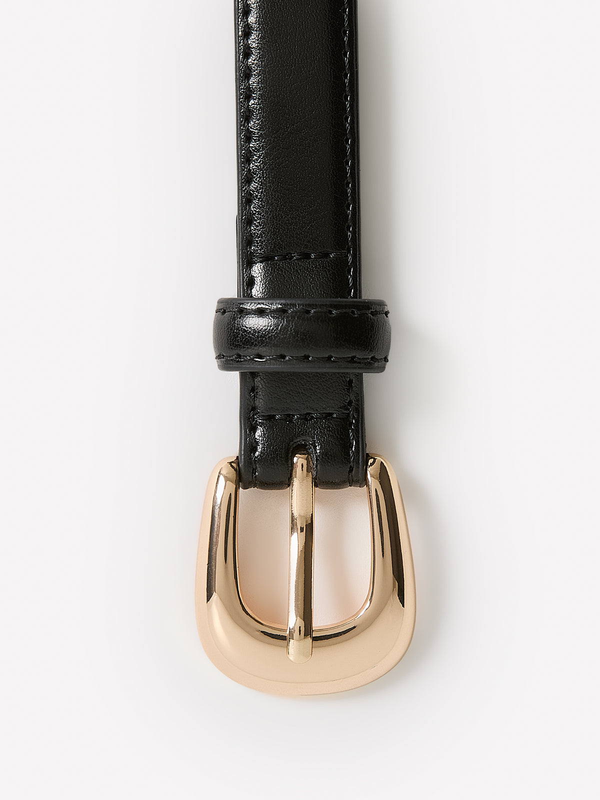 Skinny Leather Studded Belt
