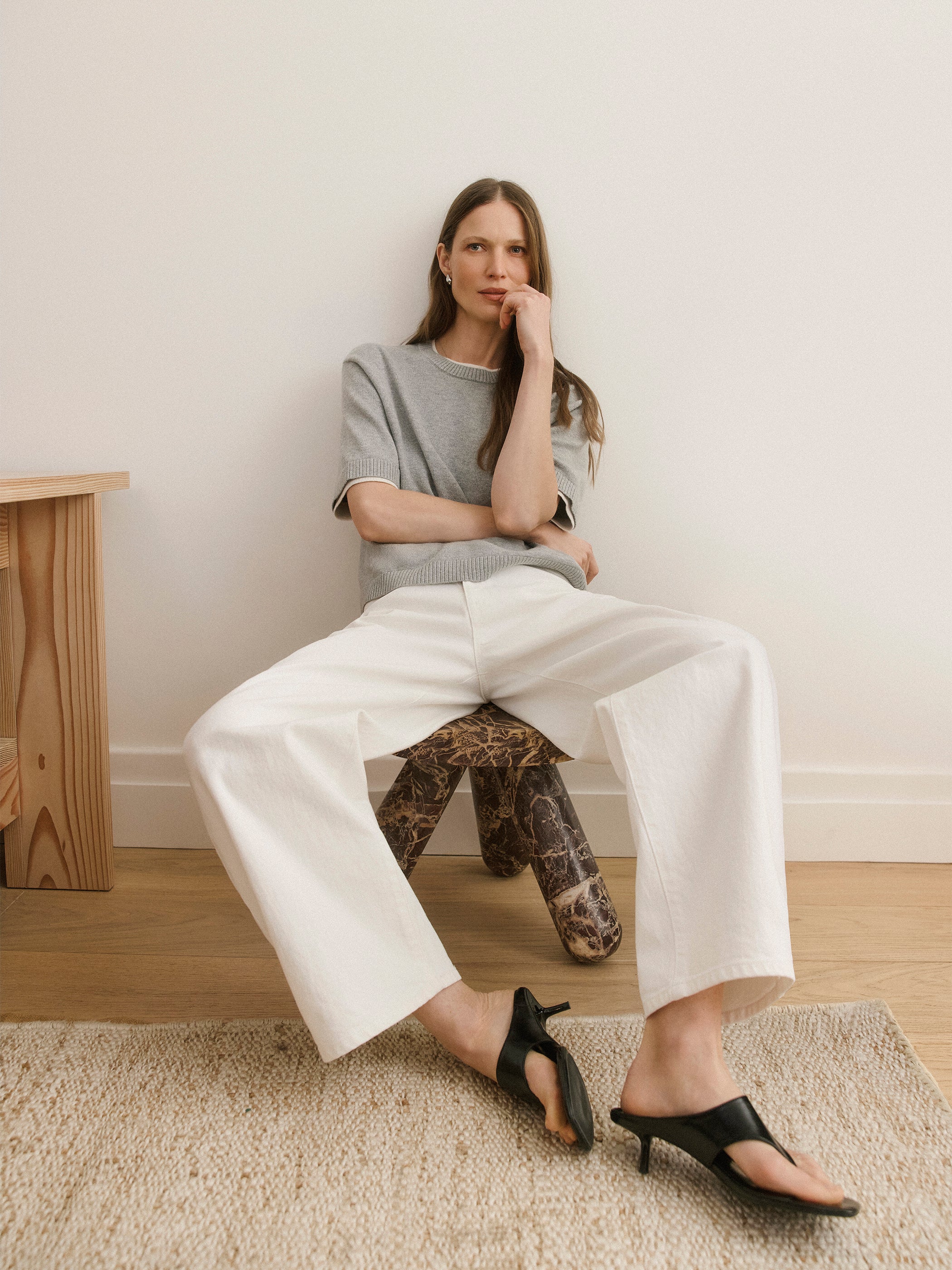 High-Rise Barrel Jeans