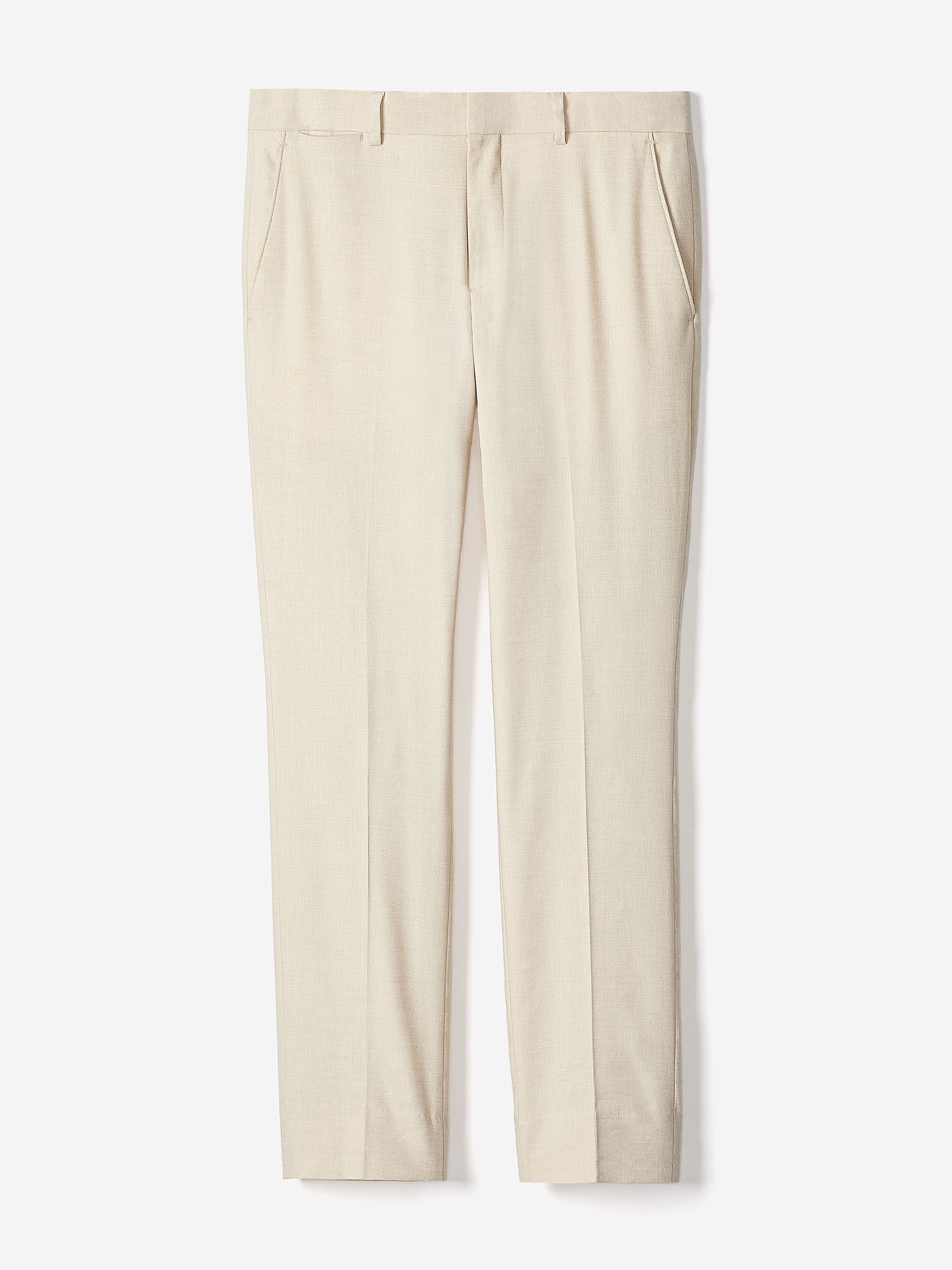 Slim Fit Stretch Linen Suit Pant