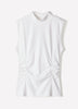 Knit Pullover Rib Mock Neck Top