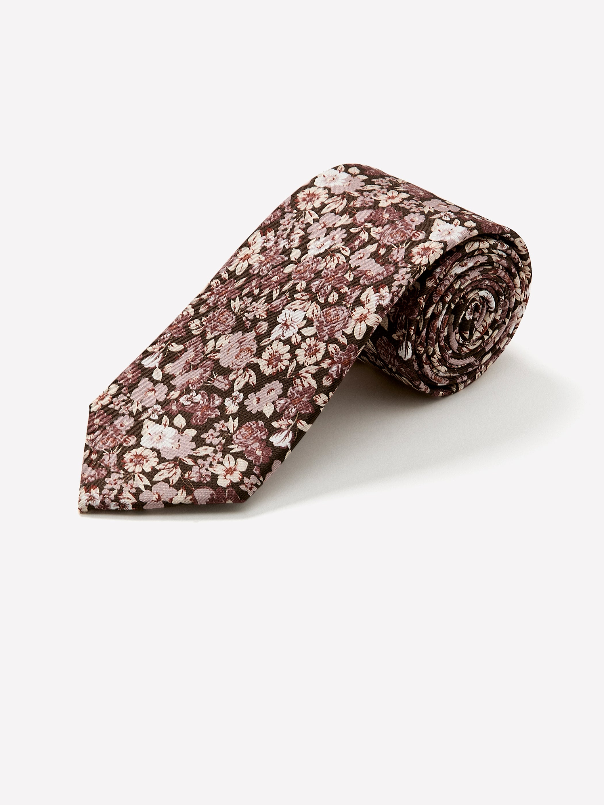Woven Silk Floral Print Tie