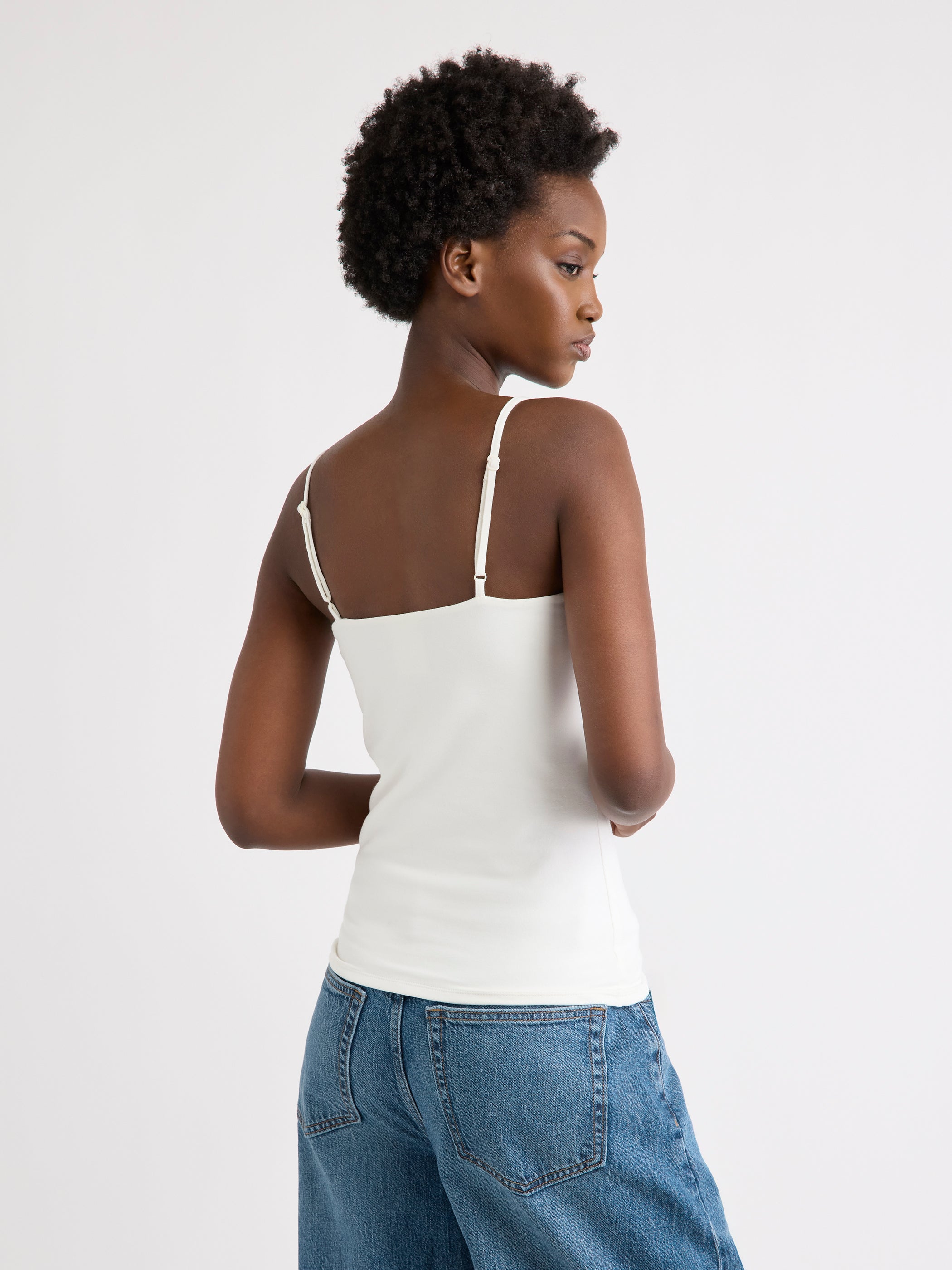 Camisole à Col Dégagé en Coton