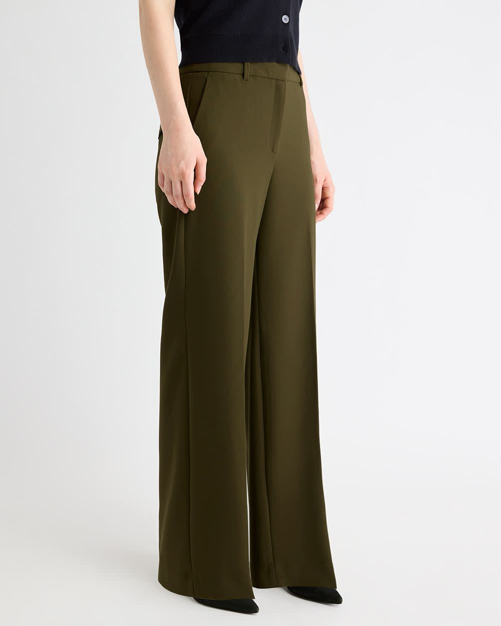 Mid-Rise Wide-Leg Heavy Twill Pant