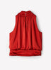 Satin Sleeveless Halter Blouse
