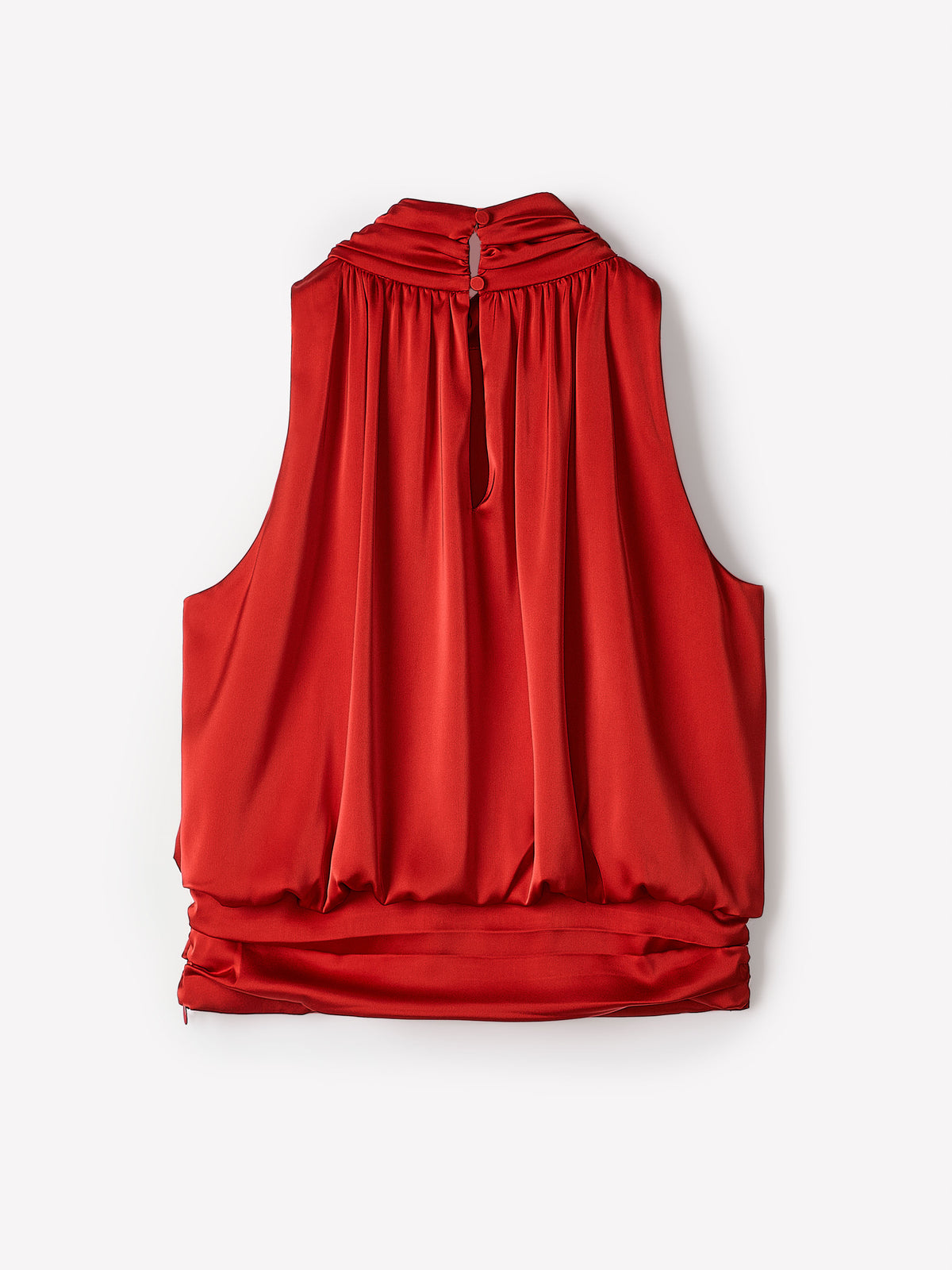 Satin Sleeveless Halter Blouse