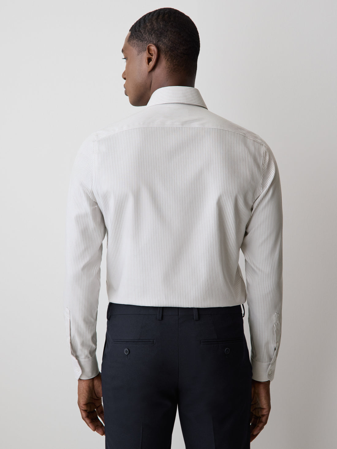 Men's Tailored-Fit Striped Cotton Dress Shirt – RW&CO