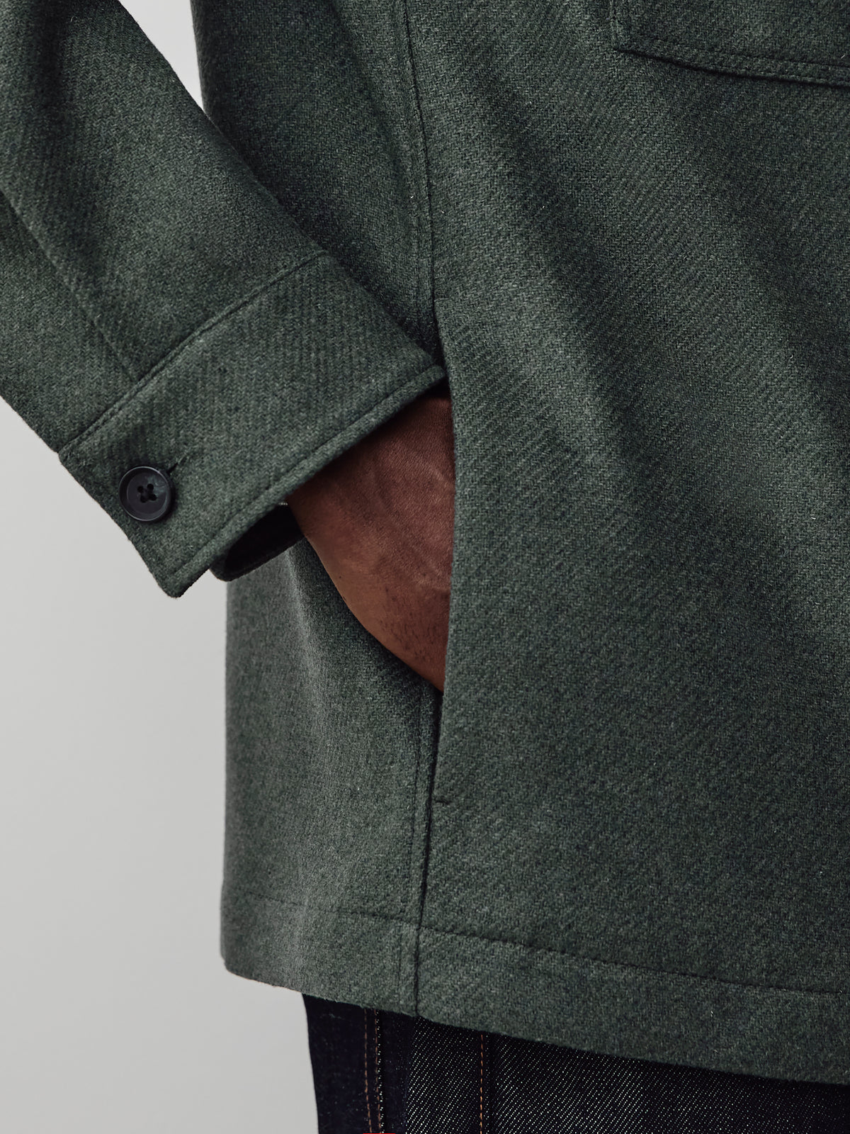 Overshirt Solid Wool Blend