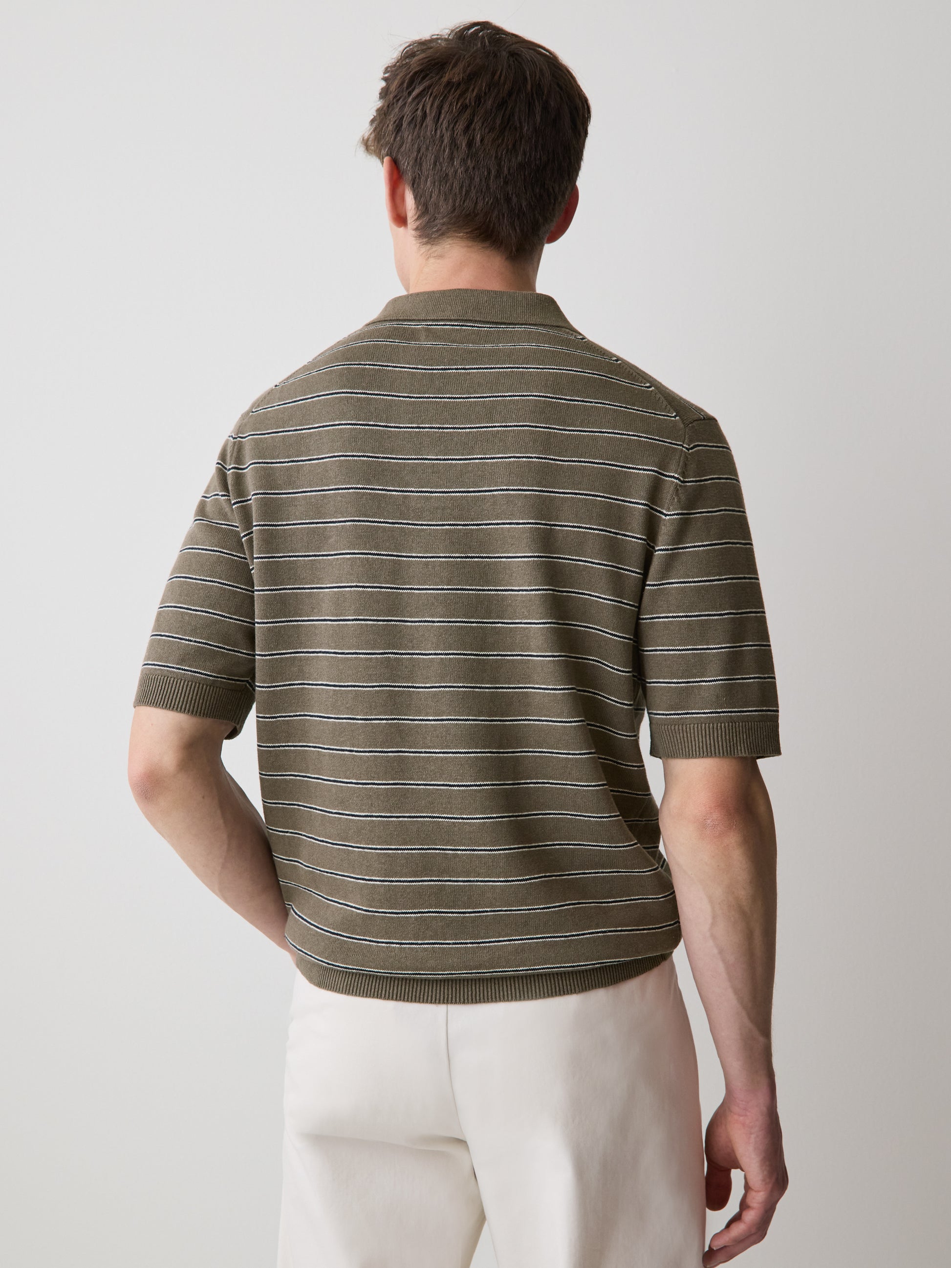 Linen-Blend Short-Sleeve Polo