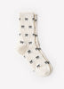 Crew Socks with Pointelle Bow Detail