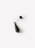 Teardrop Pendant Earrings with Black Onyx Stones