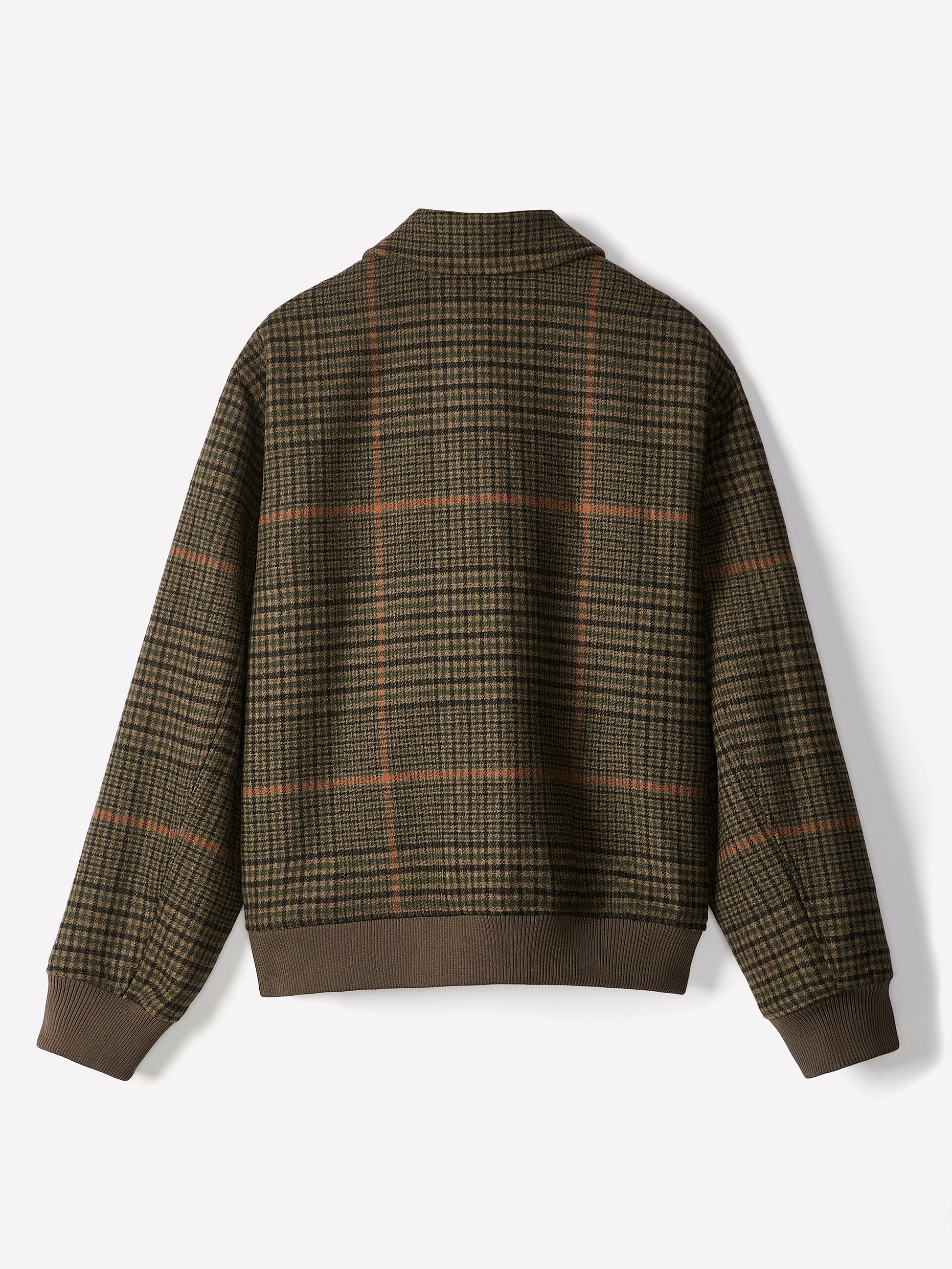 Plaid Wool-Blend Jacket
