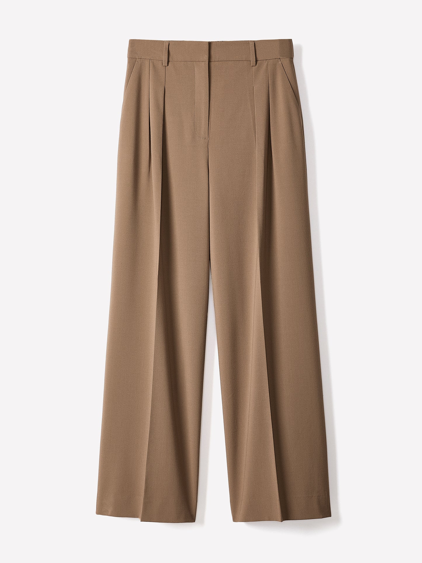 High-Rise Wide-Leg Twill Pant