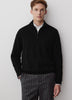 Merino-Wool Half-Zip Mock-Neck Sweater