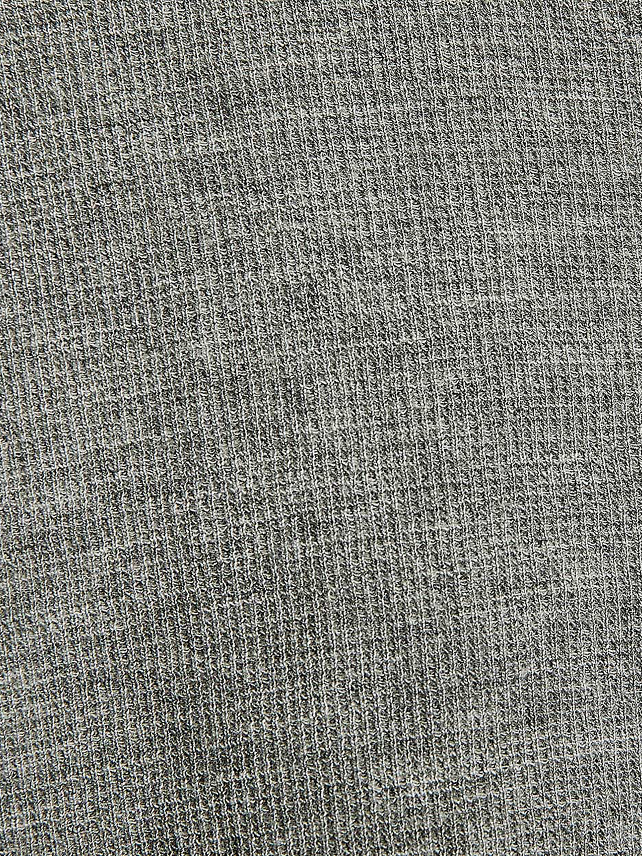 T-shirt Gaufré à Manches Longues et Col Henley