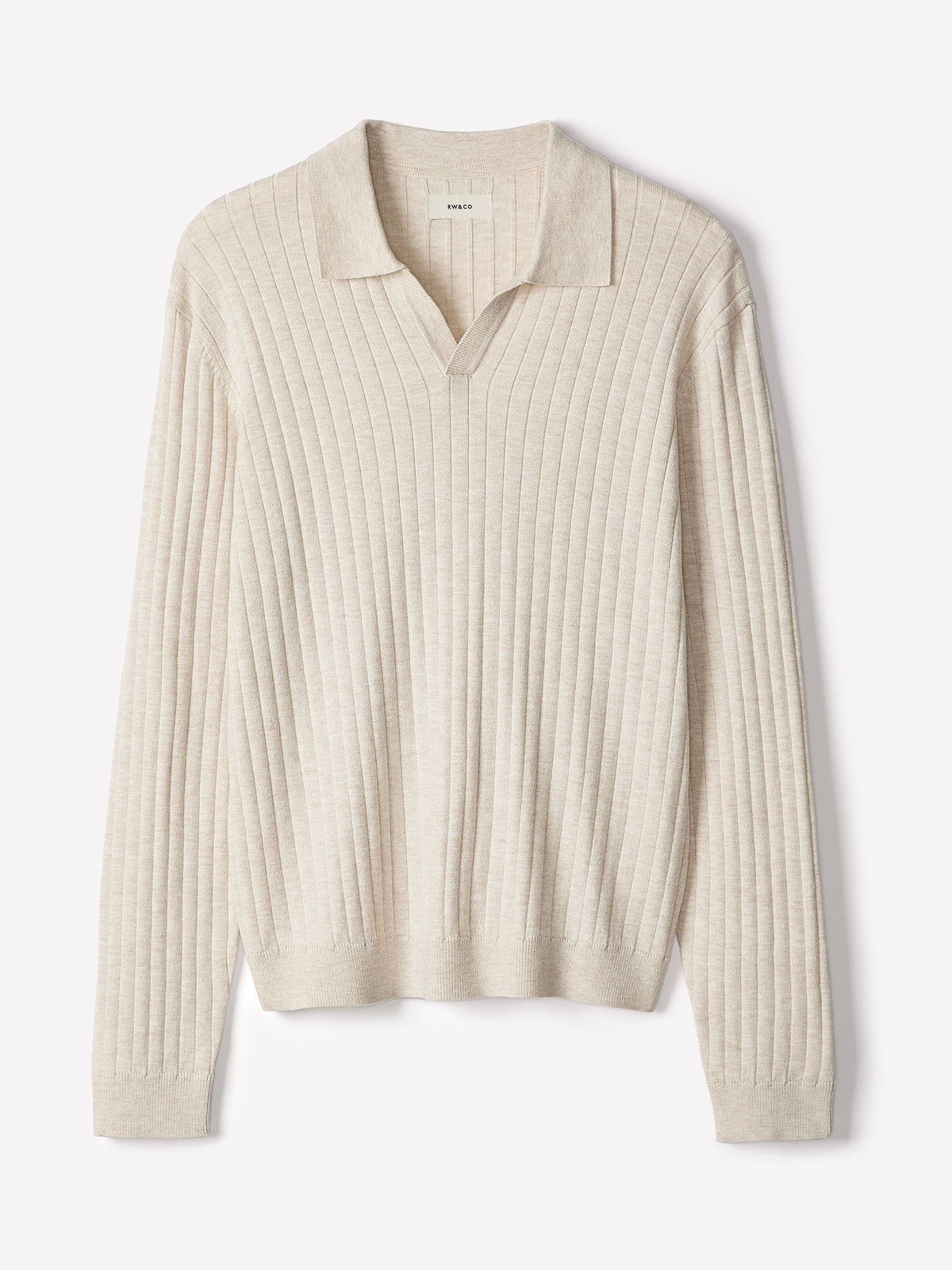 Long-Sleeve Sweater with Johnny Collar