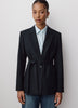 Relaxed-Fit One-Button Blazer with Removable Sash