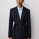 Relaxed-Fit One-Button Blazer with Removable Sash