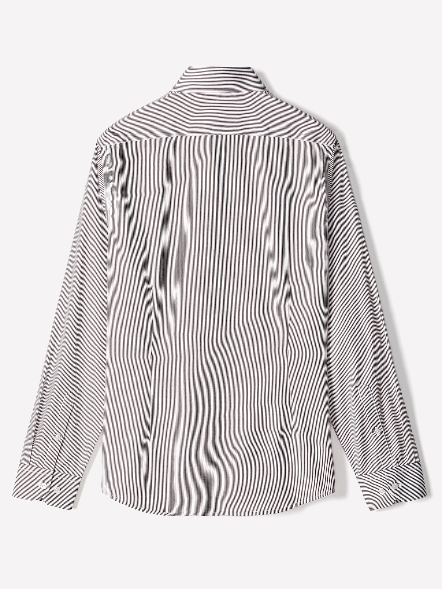 Slim Fit Cotton Woven Shirt Rust Stripe