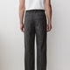 Striped Straight-Leg Pleated Pant