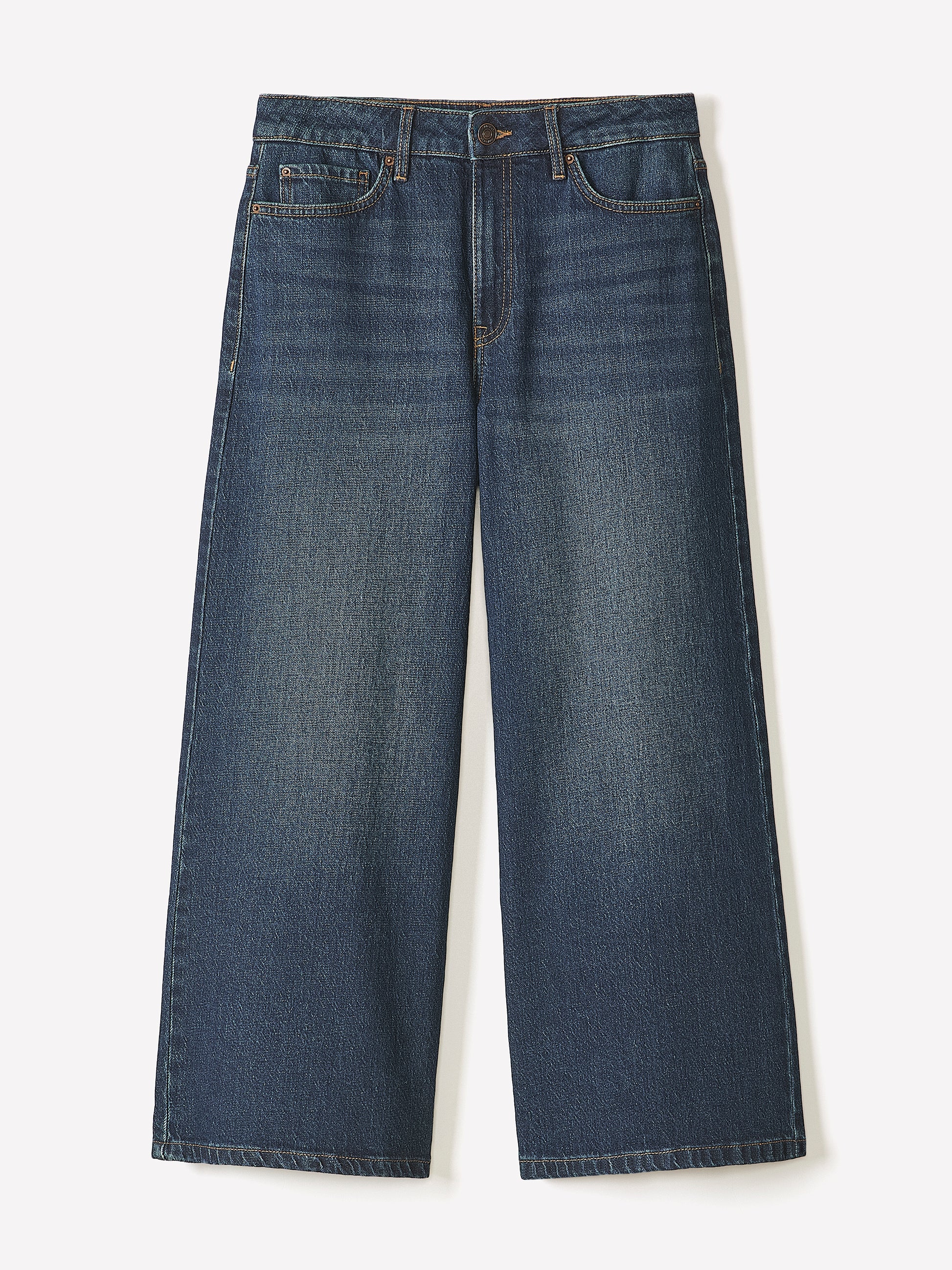 High-Rise Wide-Leg Cropped Jeans