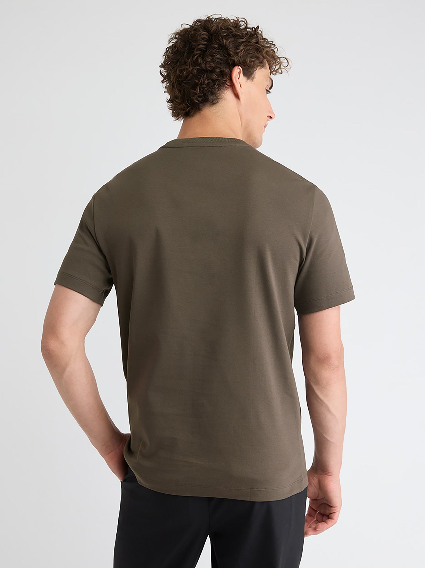 Solid Interlock Cotton Crew-Neck Tee