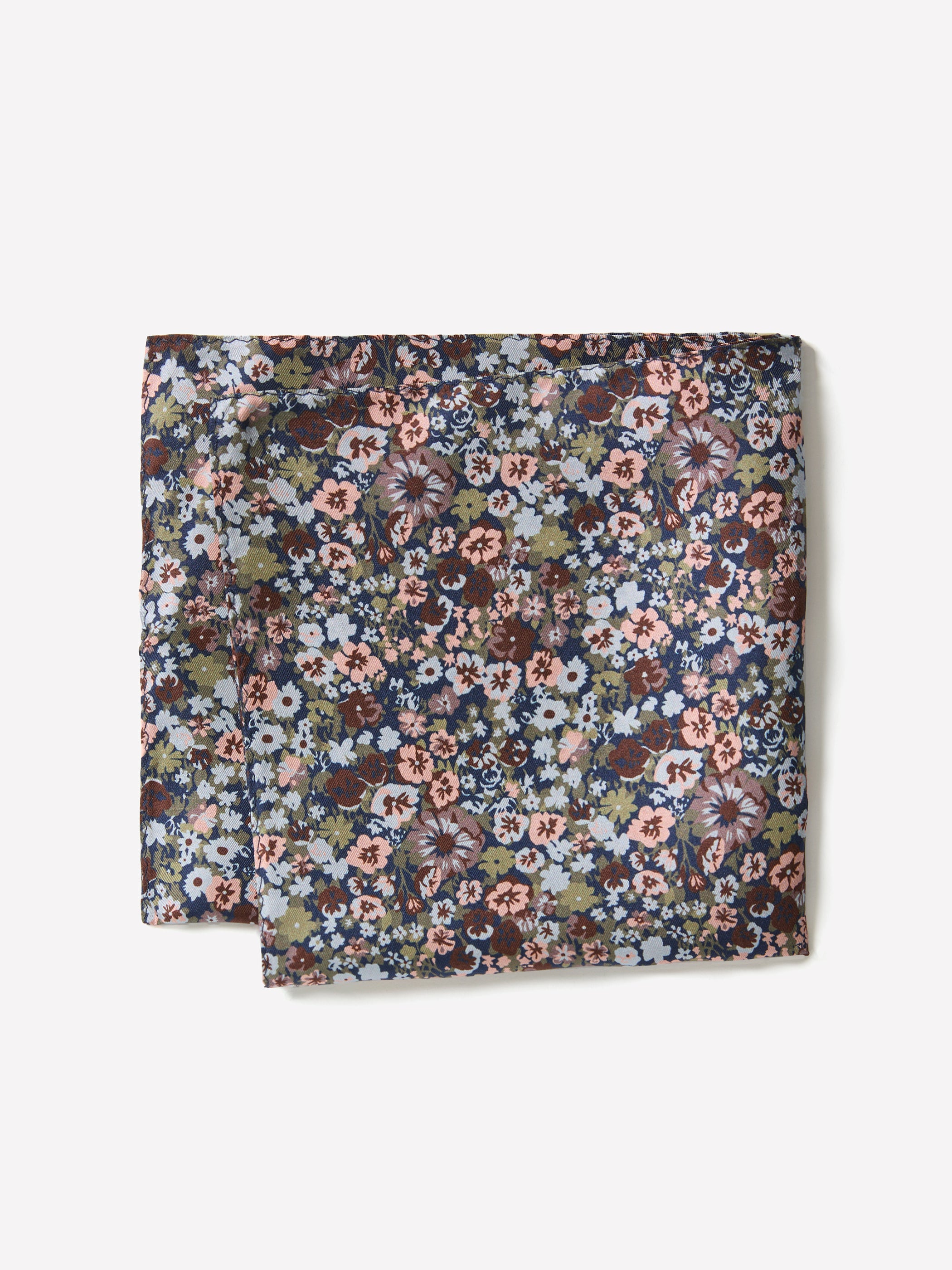 Pocket Square 100% Silk Multi Floral Design