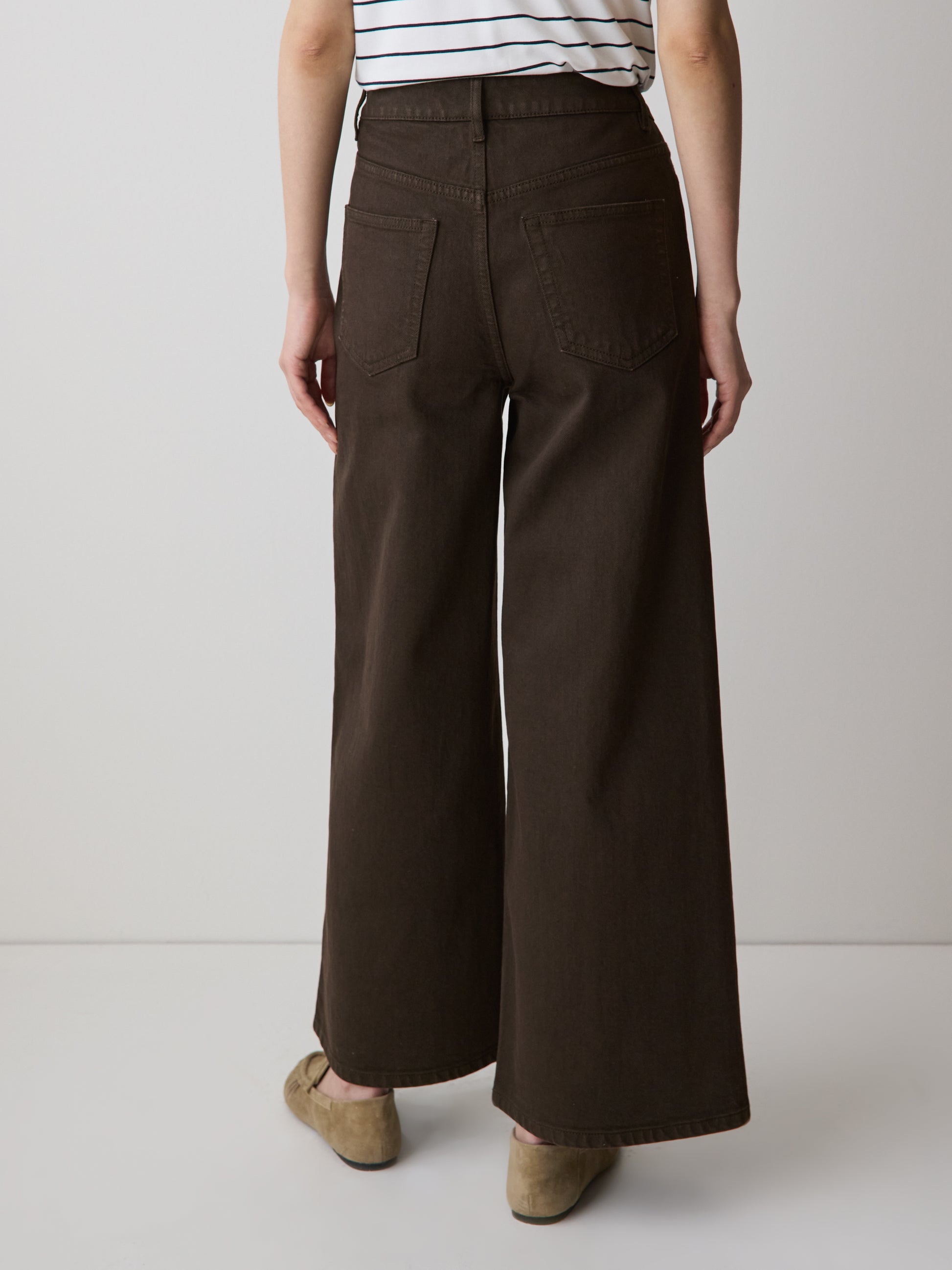 High-Rise Wide-Leg Cropped Jeans