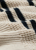 Men's Knit Stripe Crewneck Sweater Cotton Blend
