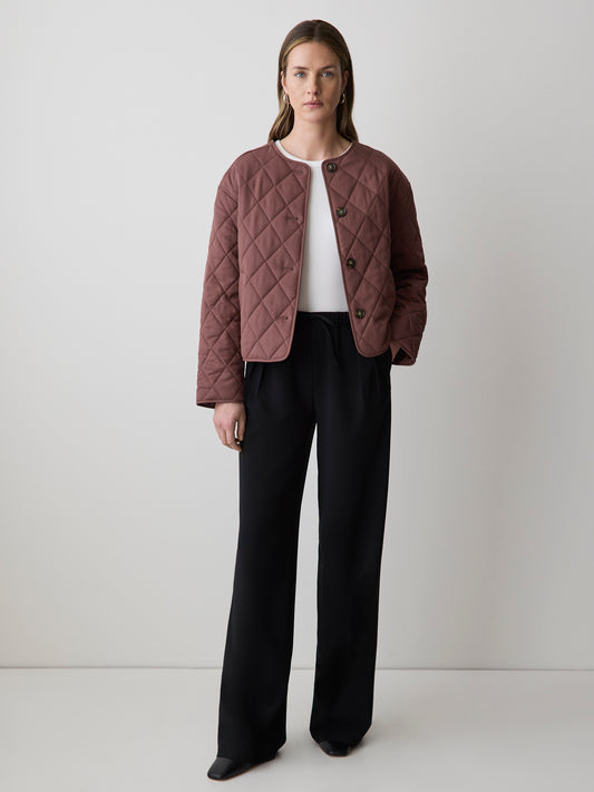 Pull-On Mid-Rise Wide-Leg Pant