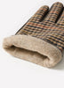Men's Leather Gloves Sheepskin Houndstooth Panel