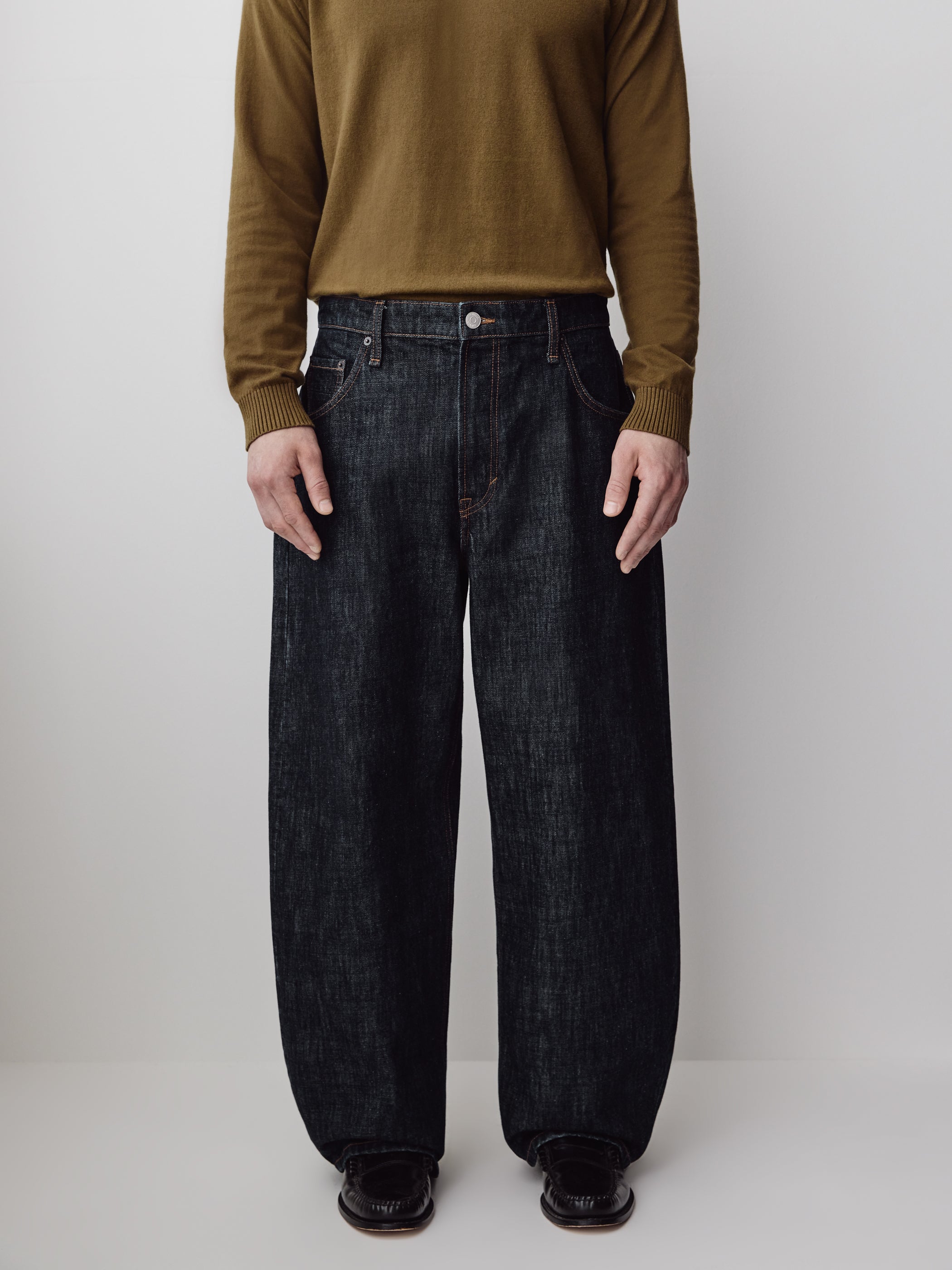 Woven Denim Barrel Fit Jeans Men 100% Cotton