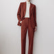Woven High Rise Stretch Long Straight Pant