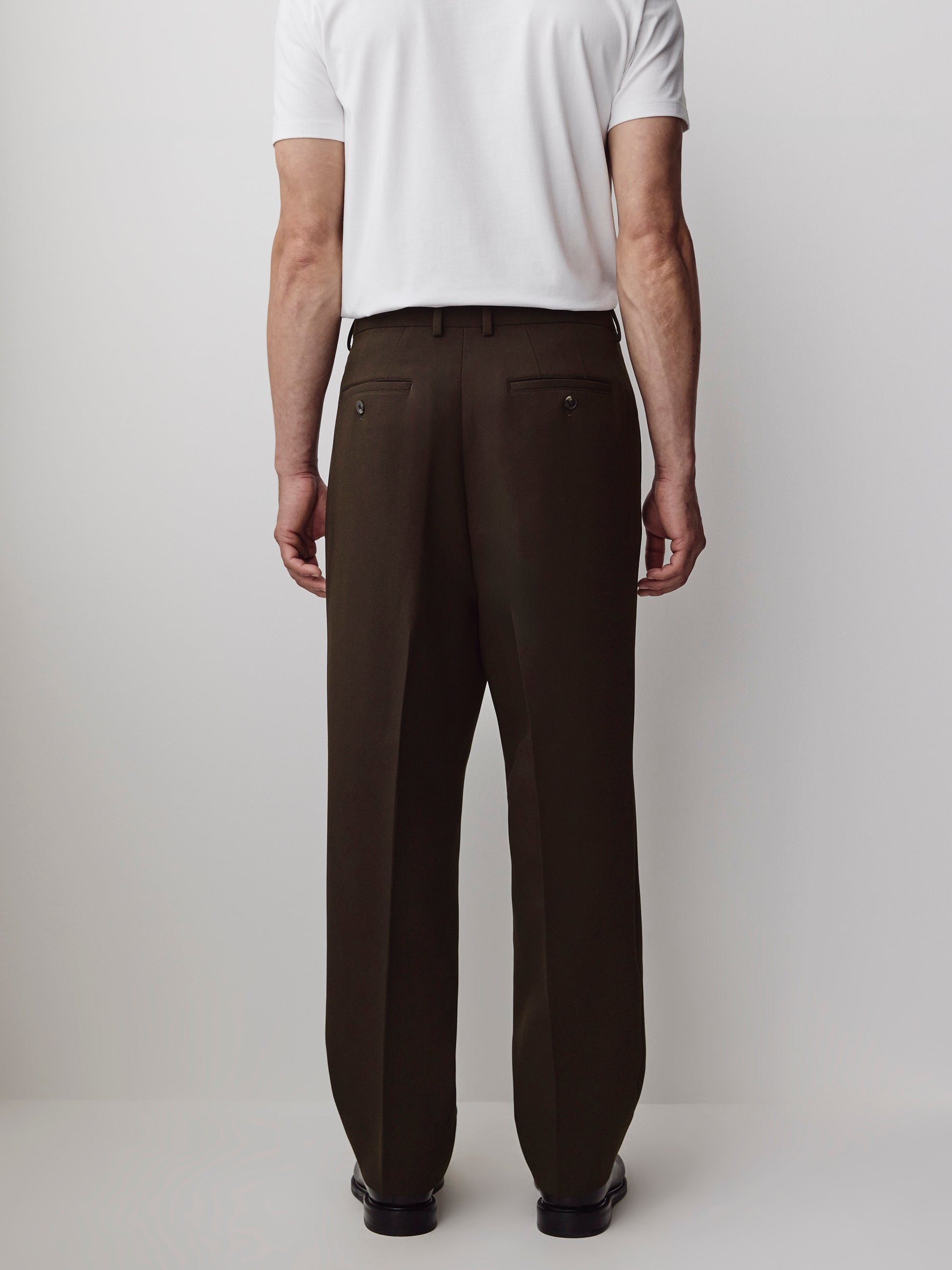 Wide-Leg Pleated Dress Pant