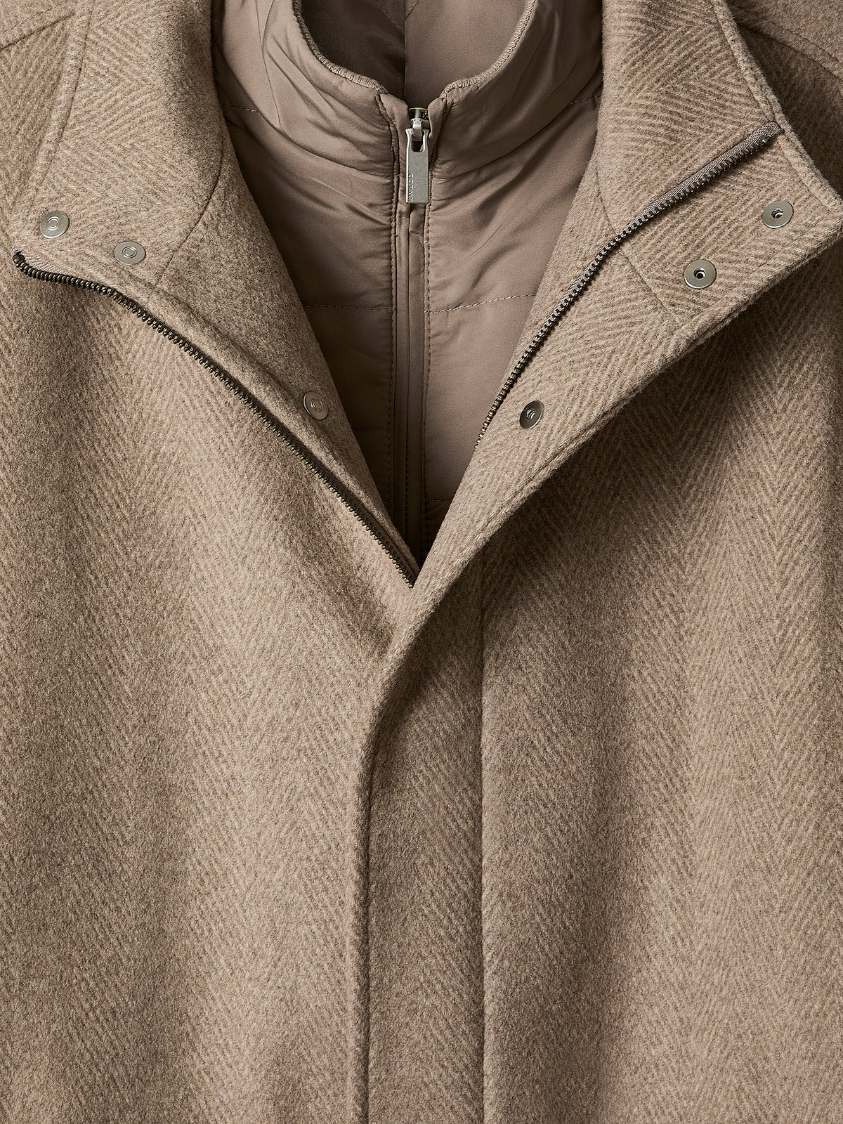 Wool Blend Funnel Topcoat
