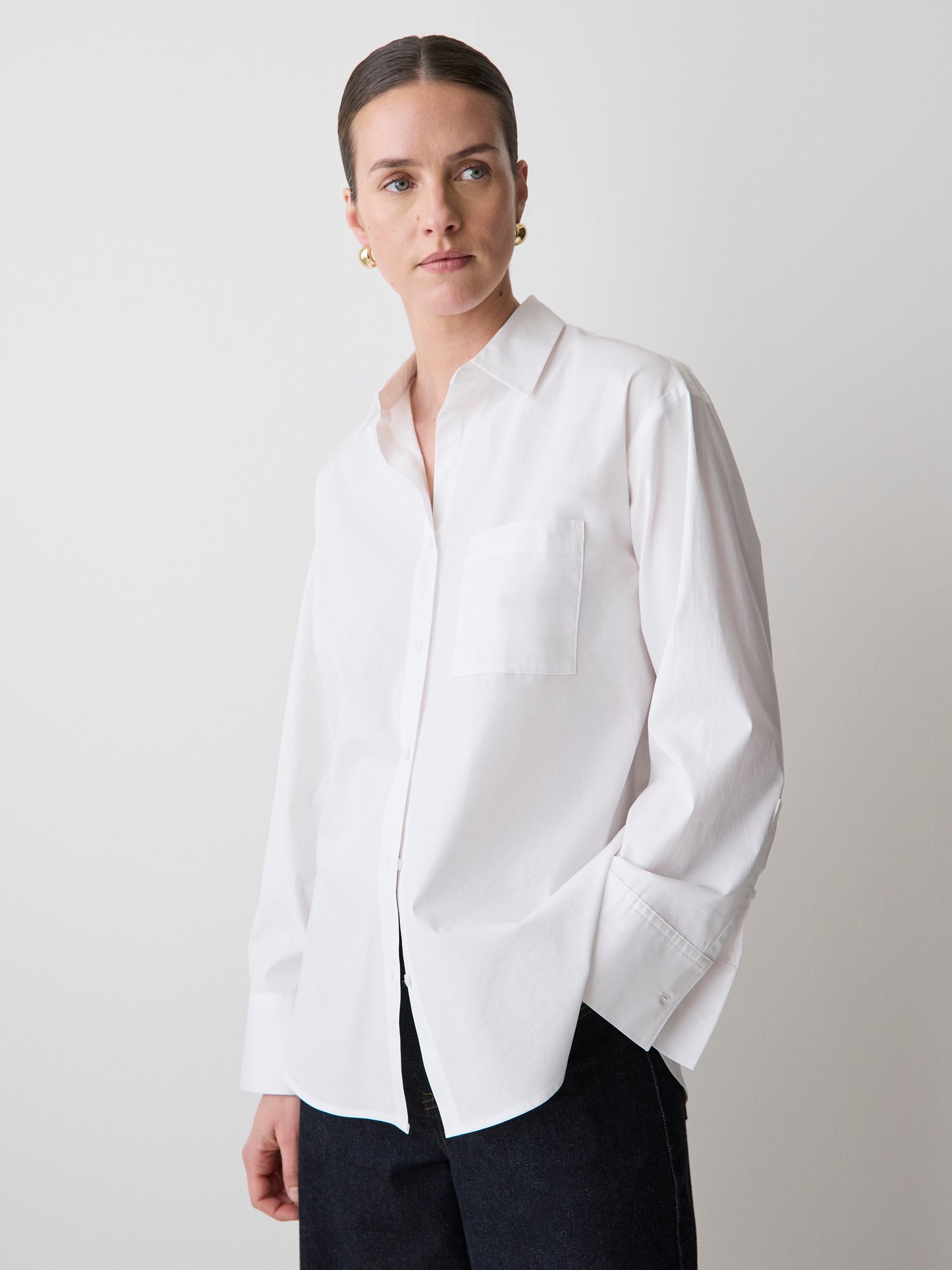 Long-Sleeve Poplin Shirt