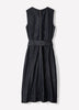 Sleeveless Belted Midi Denim Dress