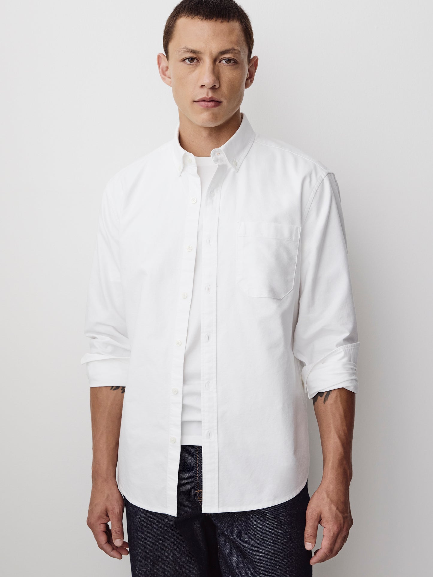 Tailored Cotton Oxford Shirt Long Sleeve