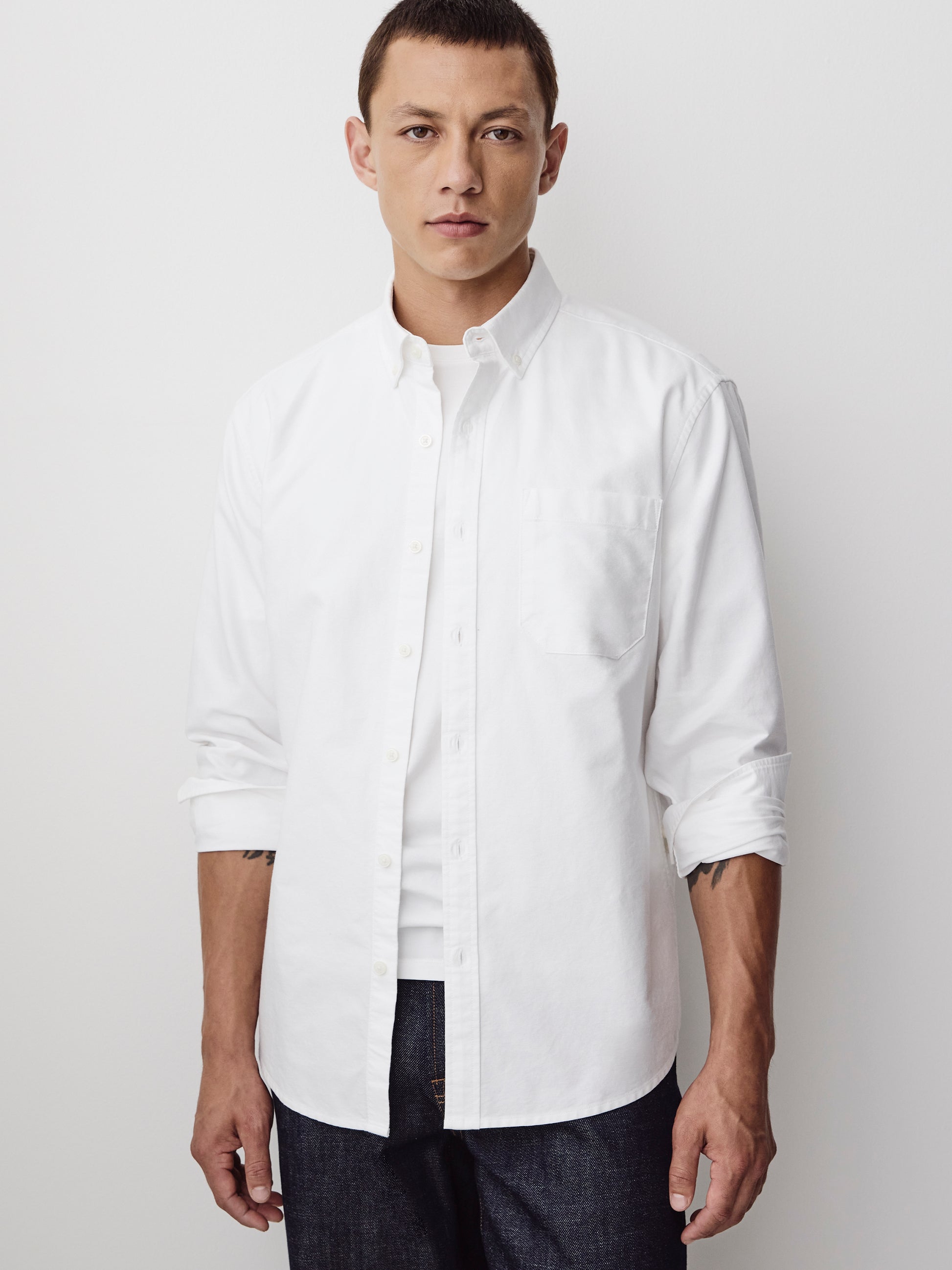 Tailored Cotton Oxford Shirt Long Sleeve