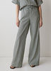 Woven Wide Leg Pant Mid Rise Pull-On Seersucker Stripe