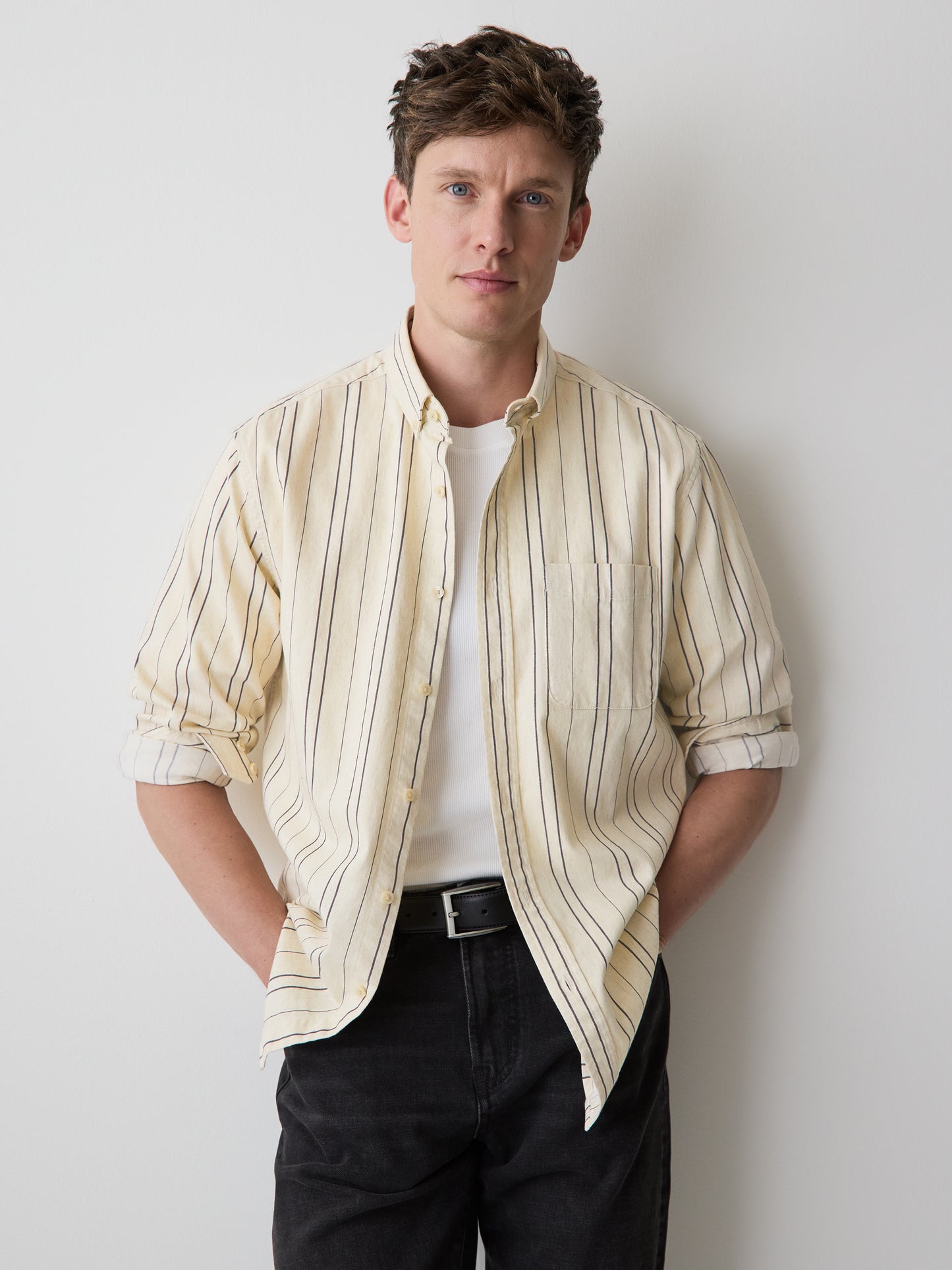 Chemise Rayée à Manches Longues