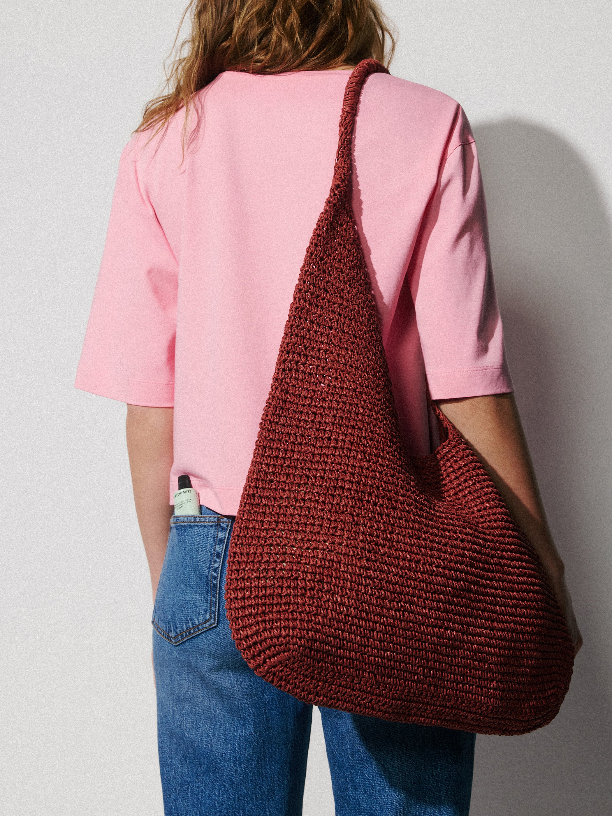 Raffia Hobo Bag