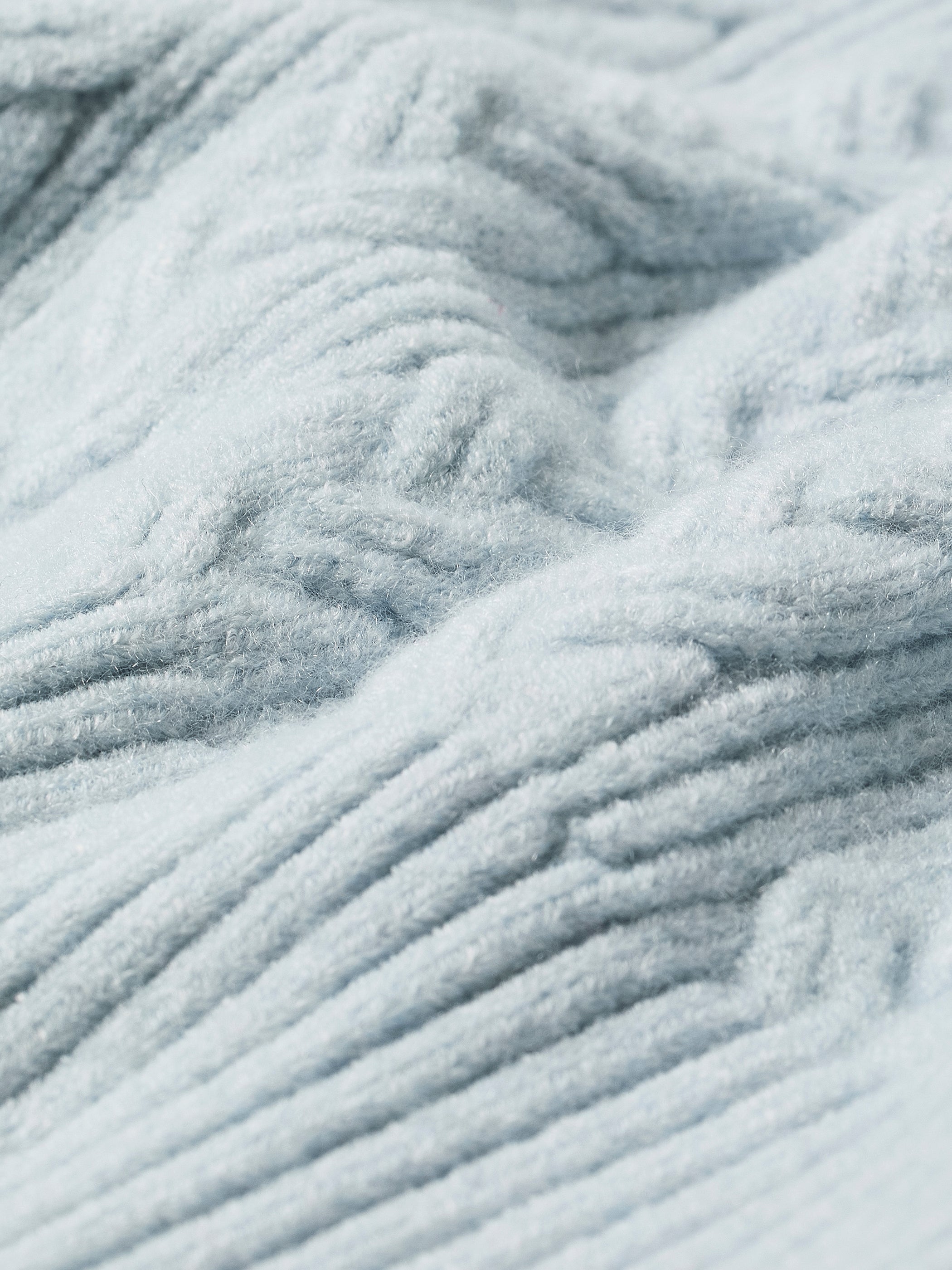 Long-Sleeve Crew-Neck Sweater with Cable Stitches