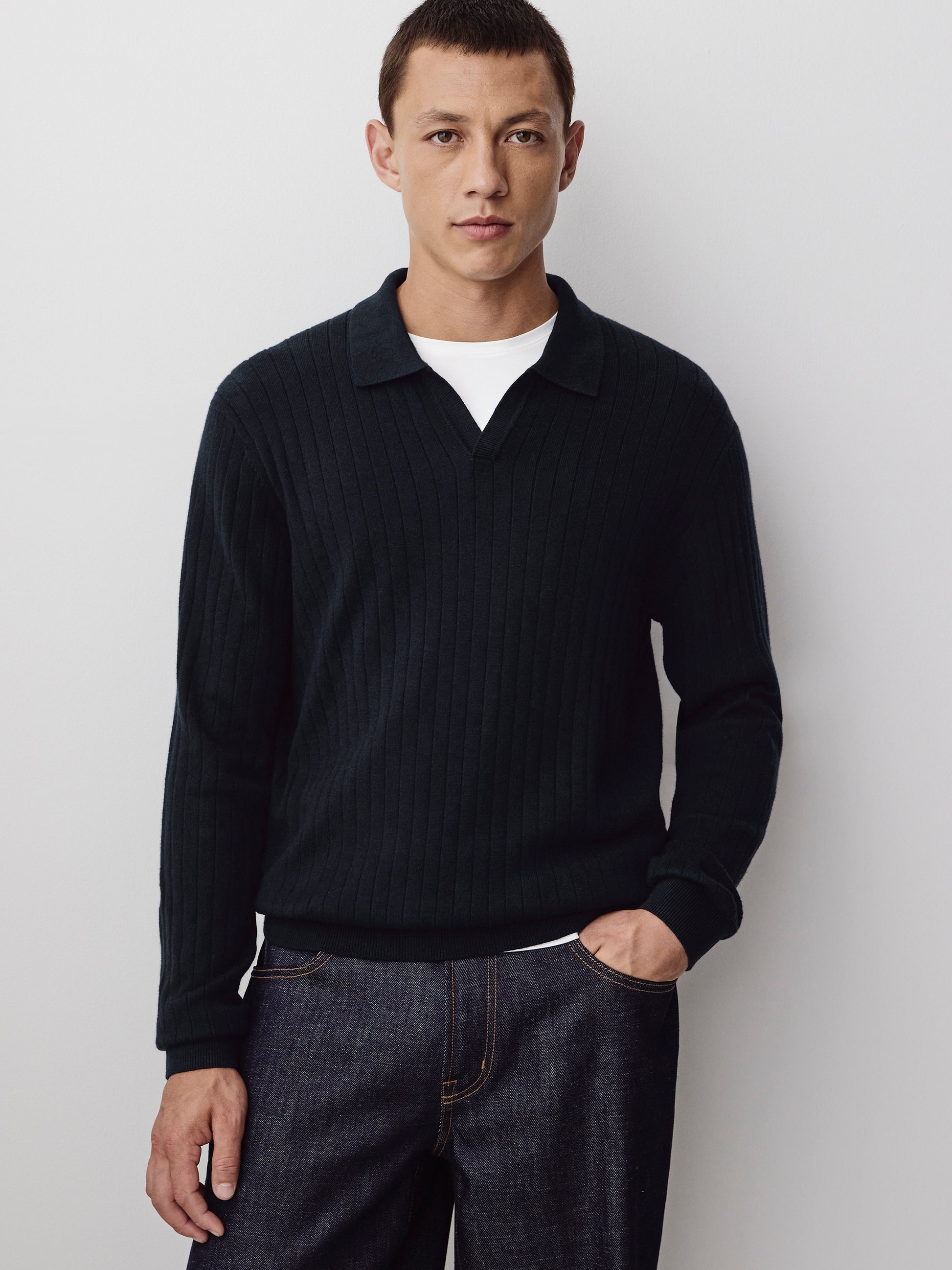 Men's Knit Cotton Blend Sweater