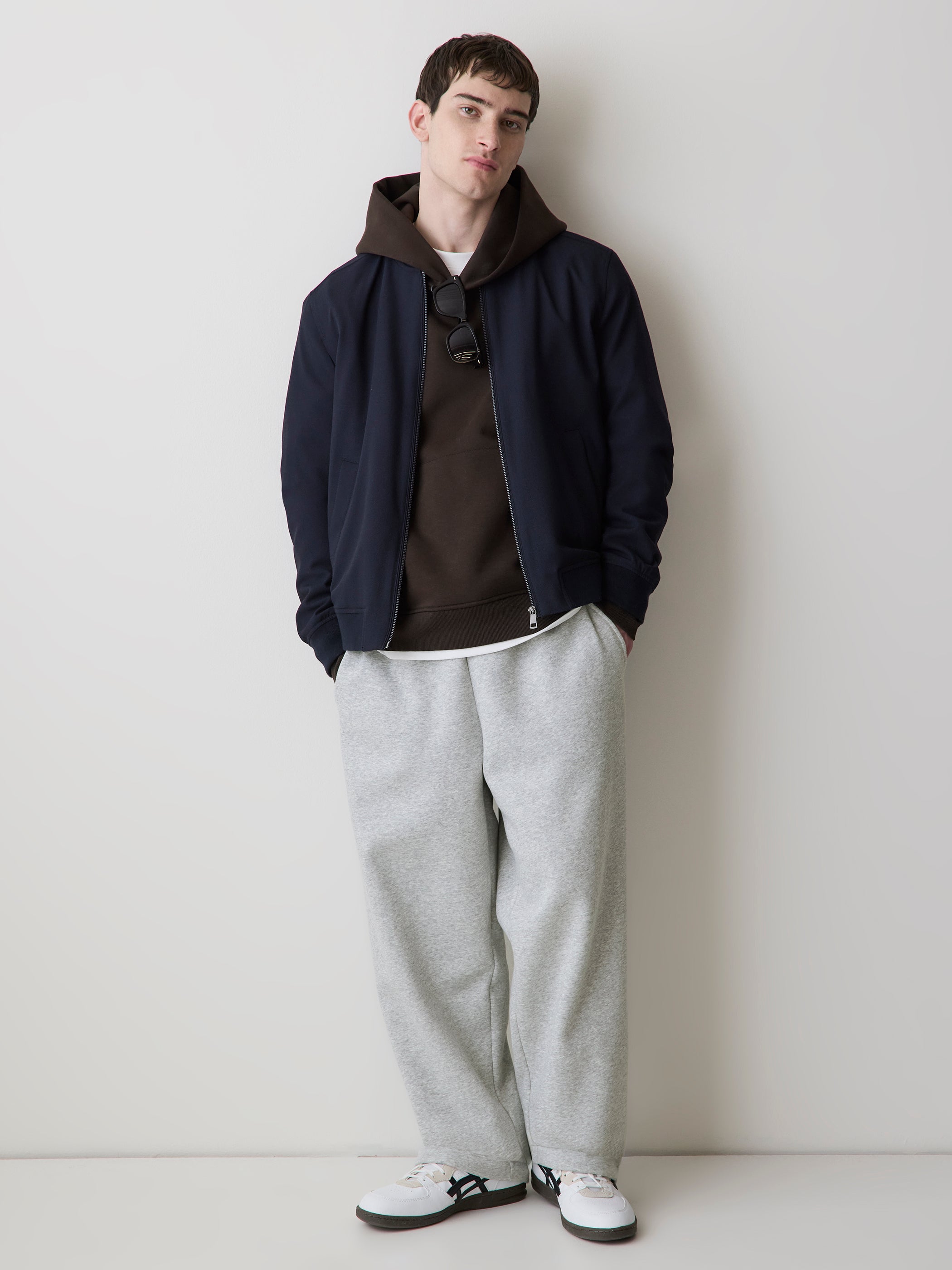 Wide-Leg Fleece Jogger Pants